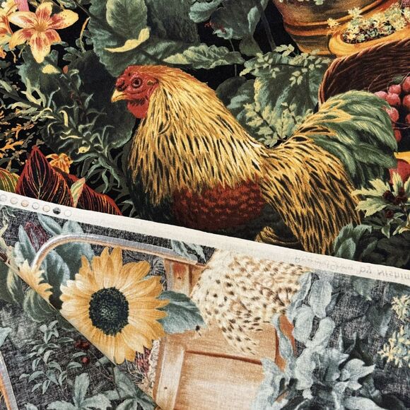 Rise and Shine by Nishimura for Moda Roosters & Chickens Cotton Fabric 1yd 32" - Picture 6 of 6
